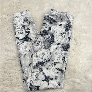 Balance Collection Black and White Floral Leggings